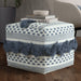 Bowden - Square Pouf Ottoman - Gray Simpli-Home
