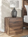 Fortlorn - Two Drawer Night Stand - Walnut Brown Signature Design by Ashley®