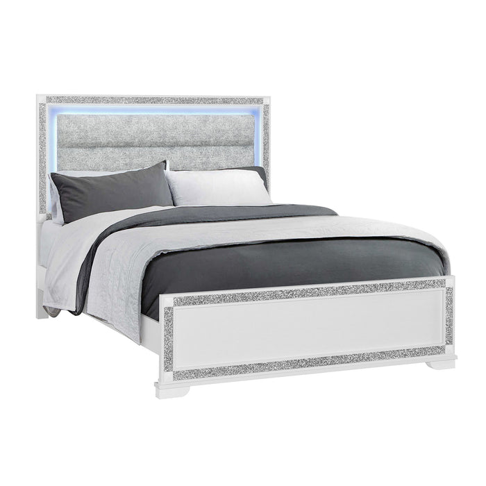 Soulmarie - Bed With LED Lighting And Padded Headboard Global Furniture USA