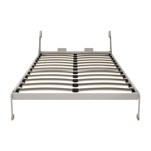 Queen Size Vertical Murphy Wall Cabinet Folding Bed With Automatic Legs - Gray Home Essentials