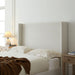 Hosford - Minimalist Upholstered Wingback Bed With Wood Base Platform House & Home Furniture