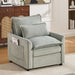 Modern Single Seat Accent Chair With Side Storage Pockets Hearth and Haven