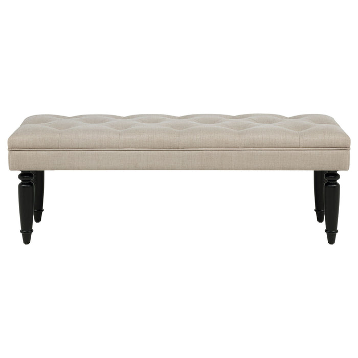 Upholstered Entryway Accent Bench - Beige Furniture Max