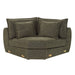 Leighton - Modular Wedge With 4 Pillows - Green Chenille ACME