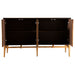 Capri - 4 Door Accent Cabinet - Brown / Gold Furniture Max