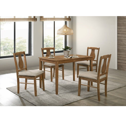 Kayee - 5 Piece Dining Set - Weathered Oak ACME