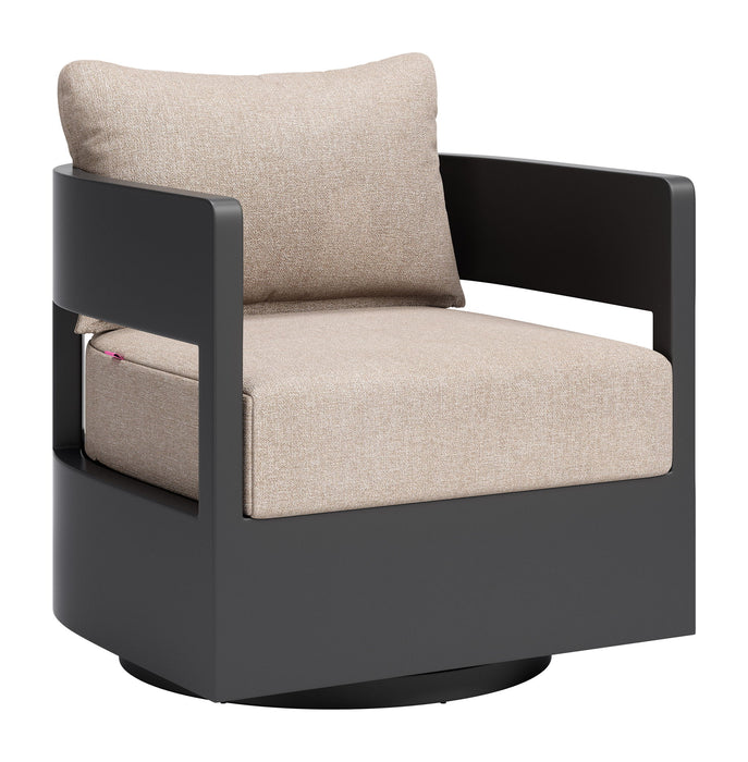 Foret - Swivel Chair - Beige / Black Zuo Modern