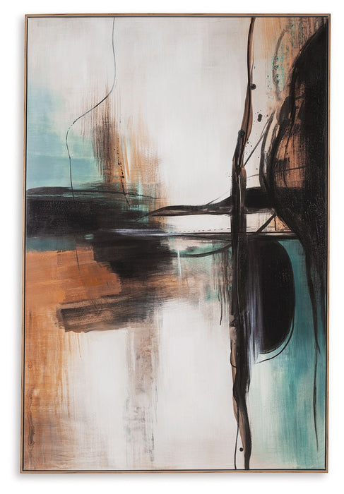 Brunonia - Wall Art - Teal / Orange / Black Signature Design by Ashley®