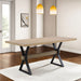 Elevated - Farmhouse Dining Table With X Shaped Legs - Light Ash Noble House