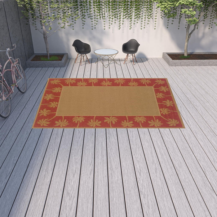 9' X 13' Stain Resistant Indoor & Outdoor Area Rug - Beige