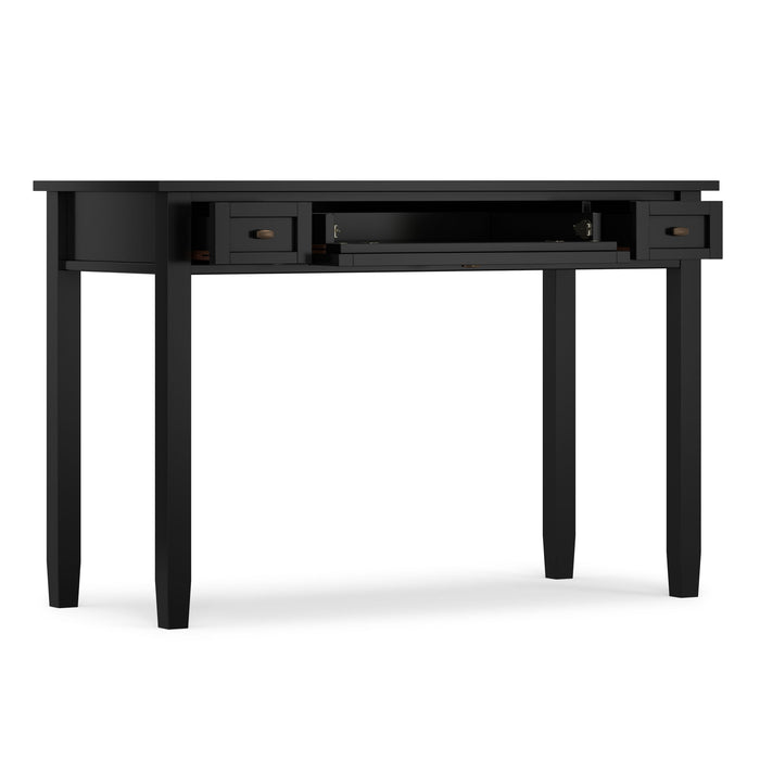 Warm Shaker - Writing Desk With Drawers - Black Simpli-Home