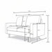 Loveseat Sofa, 2 Seat Couch With Removable Cushion For Living Room US Pride