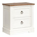 Kingston - Drawer Nightstand - Whisper White And Cerused Nutmeg Magnussen Furniture