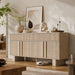 Sideboard Buffet Cabinet With 3 Drawers And 4 Doors For Dining Room Home Essentials