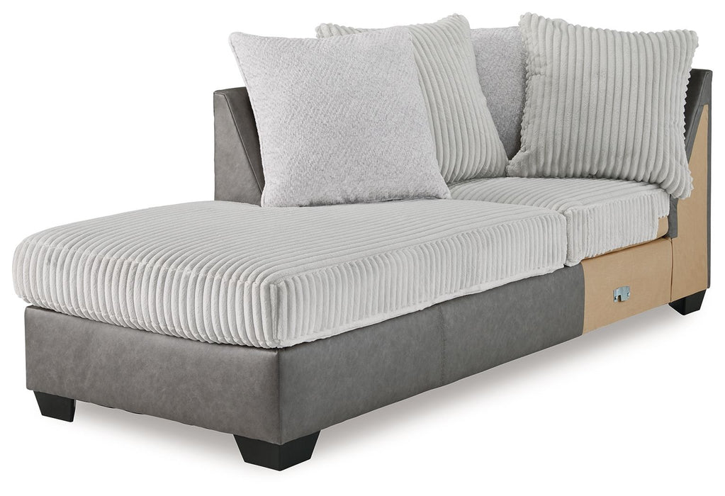 Clairette Court - Laf Corner Chaise - Alloy Benchcraft®