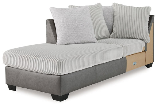 Clairette Court - Laf Corner Chaise - Alloy Benchcraft®