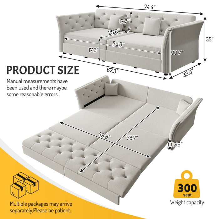 Oversize Pull Out Sofa Bed For Living Room Home Essentials