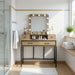 Vanity Desk With 3 Color Lighted Mirror And 4 Drawers Home Essentials