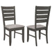 Padded Seat Side Chairs With Tapered Slats (Set of 2) Furniture Max