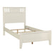 Simple Frame With Headboard And Vertical Carved Design Home Essentials