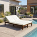 Adjustable Outdoor Patio Lounge Chair 2 Seater Recliner - Beige / Walnut Hearth and Haven