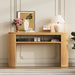 Console Table With Fluted Legs, Open Shelf Hearth and Haven