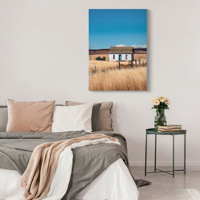 House, Barn Picture Wall Art For Home Decor - Natural / Blue Daily Nest