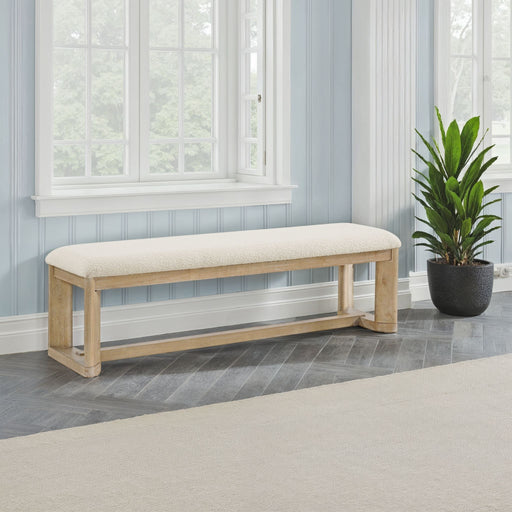 Upholstered Dining Bench - Brown - Wood Emerald Home
