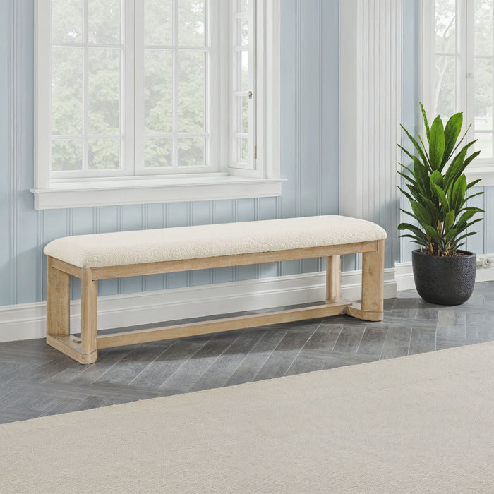 Backless Upholstered Dining Bench Emerald Home