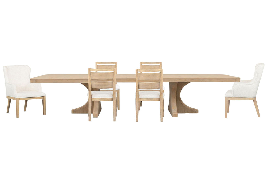 Somerset - Extendable Trestle Dining Table Set Magnussen Furniture