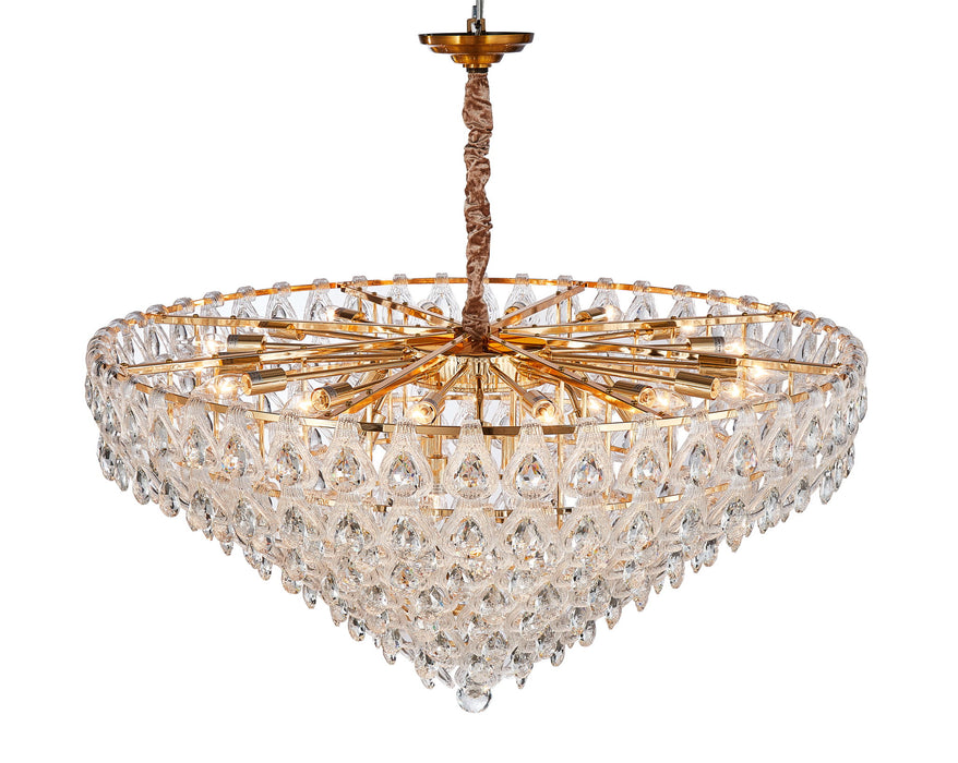 Michael Amini Lighting - Gala 28-Light Round LED Chandelier - Gold Michael Amini