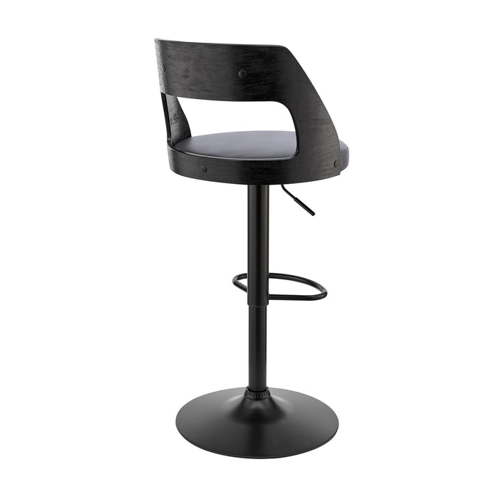 43" Swivel Adjustable Height Bar Chair - Gray / Black