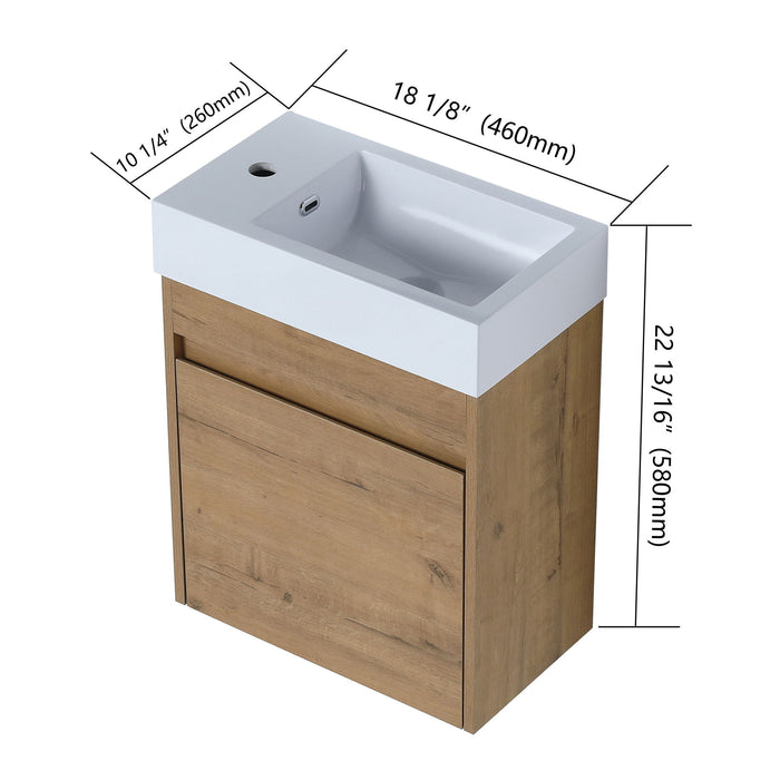 Sink Floating Bathroom Vanity With Soft Close Cabinet Door Home Essentials