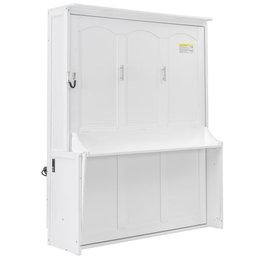 Murphy Bed With Desk, LED Lights And USB Charging Station Dreamland