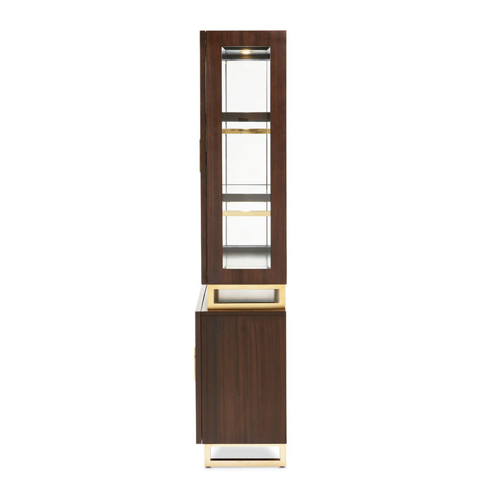 Belmont Place - Display Cabinet - White / Dark Brown