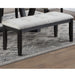 Upholstered Dining Bench With Tufted Seat And Nailhead Trim - Antique Black Home Essentials