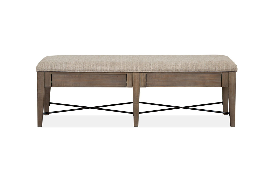 Paxton Place - Bench With Upholstered Seat - Dovetail Gray Magnussen Furniture
