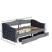 Full Size Bed Frame, Upholstered Cloud Bed Frame With Headboard, 2 Storage Drawers And 2 USB Charging Design, No Box Spring Needed - Gray Home Essentials