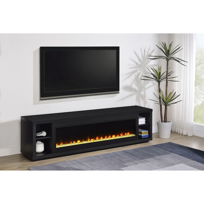 Joselyn - Fireplace TV Stand With Flame Visualizer - Black Furniture Max