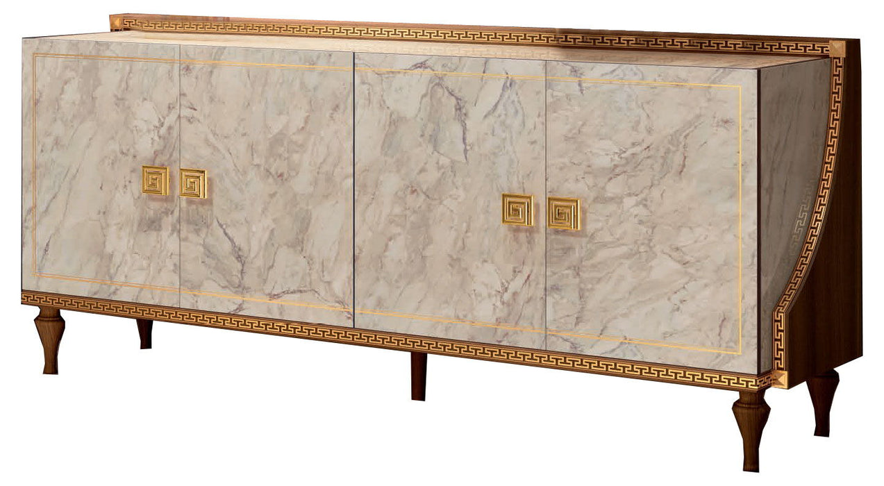 Romantica - 4 Doors Buffet - Light Beige / Brown Walnut Arredoclassic Italy
