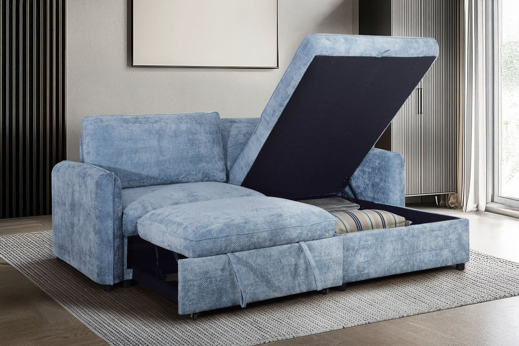 Finn - Storage Chaise - Blue