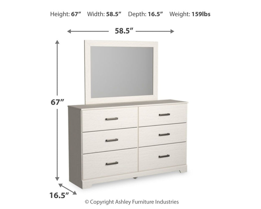 Stelsie - Dresser, Mirror - White Signature Design by Ashley®