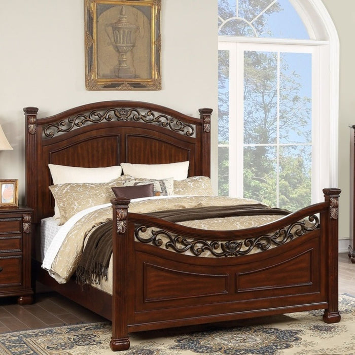 3 Piece Bedroom Set, Elegant Panel Bed With 2 Nightstands Home Essentials