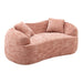 Curved 2 Person Compress Sofa With Armrests, Includes Pillows Home Essentials