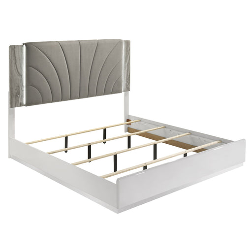 Jazz - Platform Bed With LED Upholstered Headboard Matrix Furniture Group
