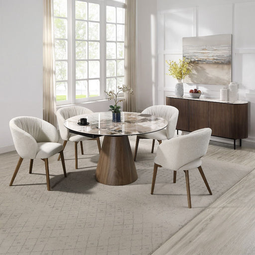Eada - Arm Chair (Set of 2) - Beige Chenille ACME