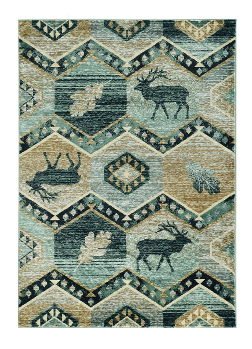 8' X 10' Lodge Area Rug - Seafoam