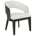 Bangor - Upholstered Dining Arm Chair (Set of 2) - Black / Cream Furniture Max