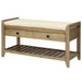 Shoe Rack With Cushioned Seat And Drawers Multipurpose Entryway Storage Bench Wash - Gray Wash Hearth and Haven