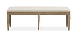 Lancaster - Bench With Upholstered Seat - Dovetail Gray Magnussen Furniture